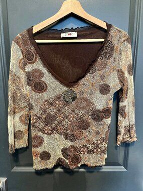French Vintage Mesh Top